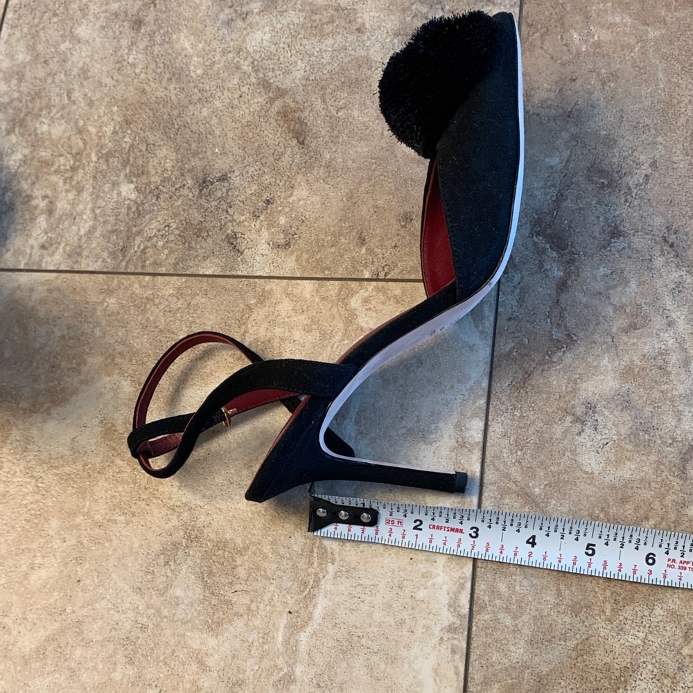 Kate Spade Amour Pom Pumps Black Size 7 - Picture 8 of 9